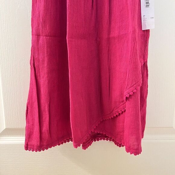 Old Navy Pink Magenta Tulip Front Hem Swing Halter Dress Girls Size 3T NWT - Picture 4 of 11